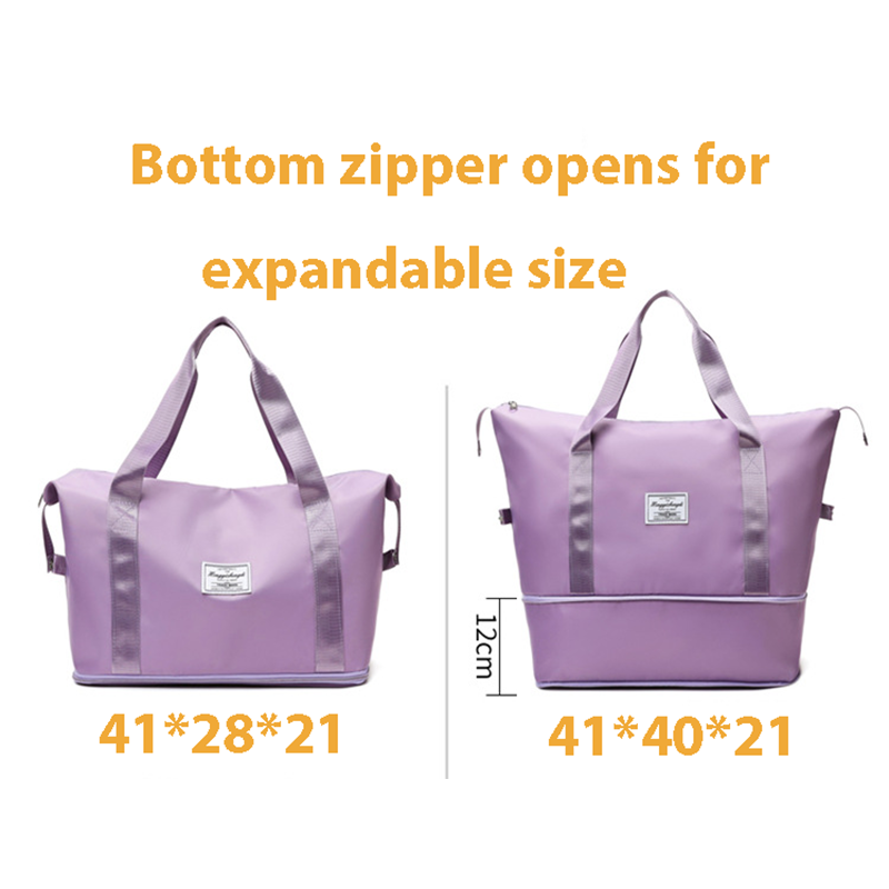 Anymom  Mommy Diaper Bag Pink Waterproof Handbag Expandable Size With Zipper