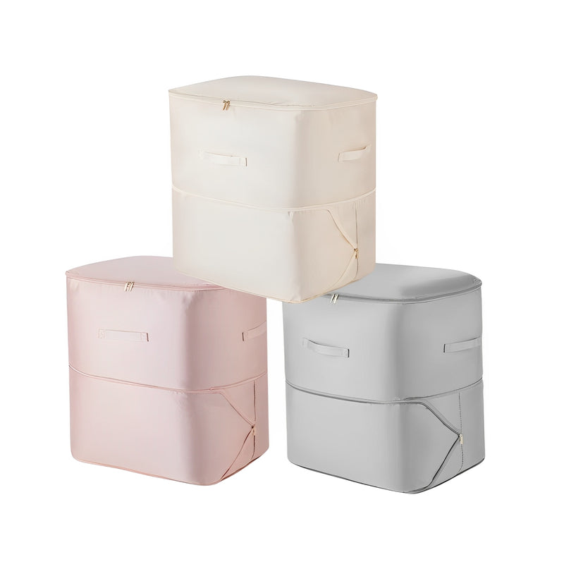 Anysort Storage Bag Set 3PCS Packing Cubes Ultra Space Saving Self Compression Quilt Organizer