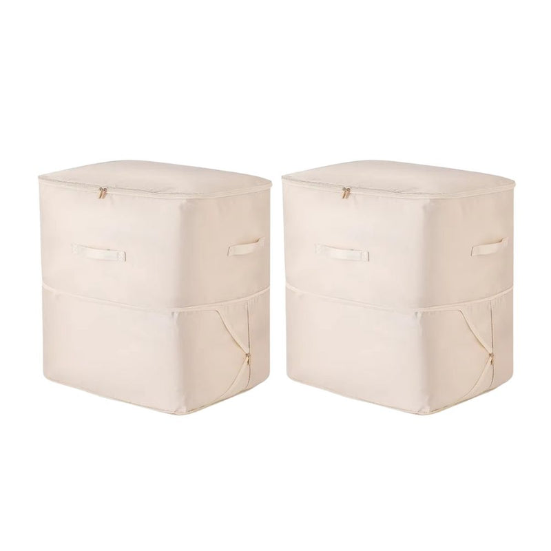 Anysort Storage Bag Set 2PCS XL Packing Cubes Ultra Space Saving Self Compression Quilt Organizer