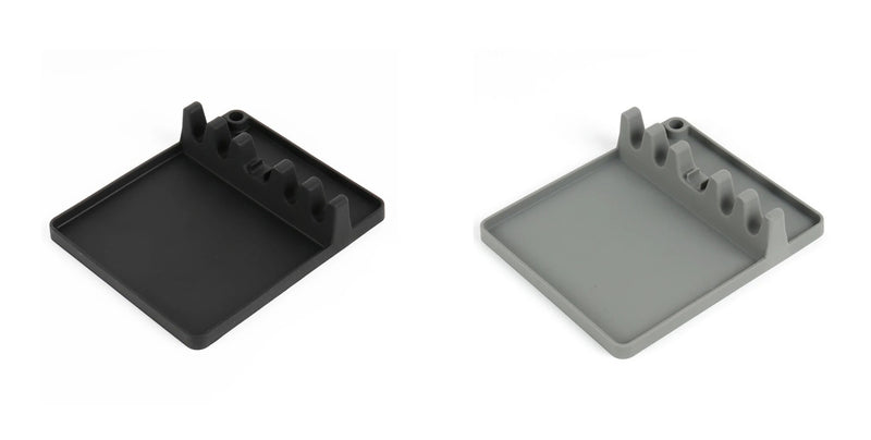 Anygleam Spoon Rest Black Medium Kitchen Pan Pot Cover Lid Rack Stand Organizer Fork Spatula Rack Holder Stand Tableware Storage Rack Holder
