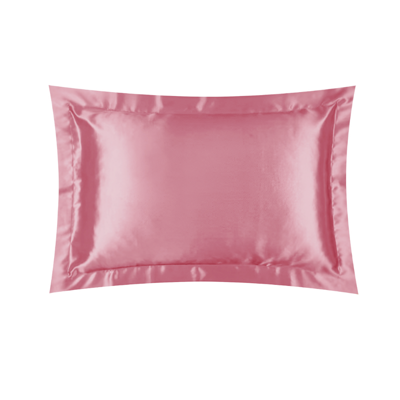 ANYHOUZ Pillowcase Rose Pink  Luxury Soft Natural Mulberry Silky Two Sided Satin Cover