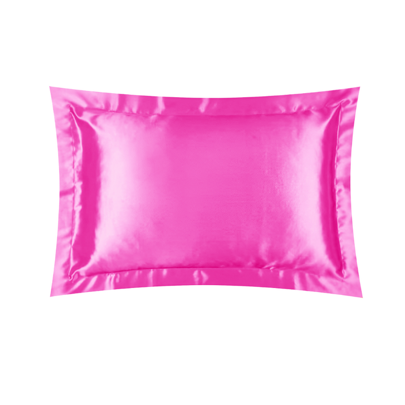 ANYHOUZ Pillowcase Rose Red Luxury Soft Natural Mulberry Silky Two Sided Satin Cover