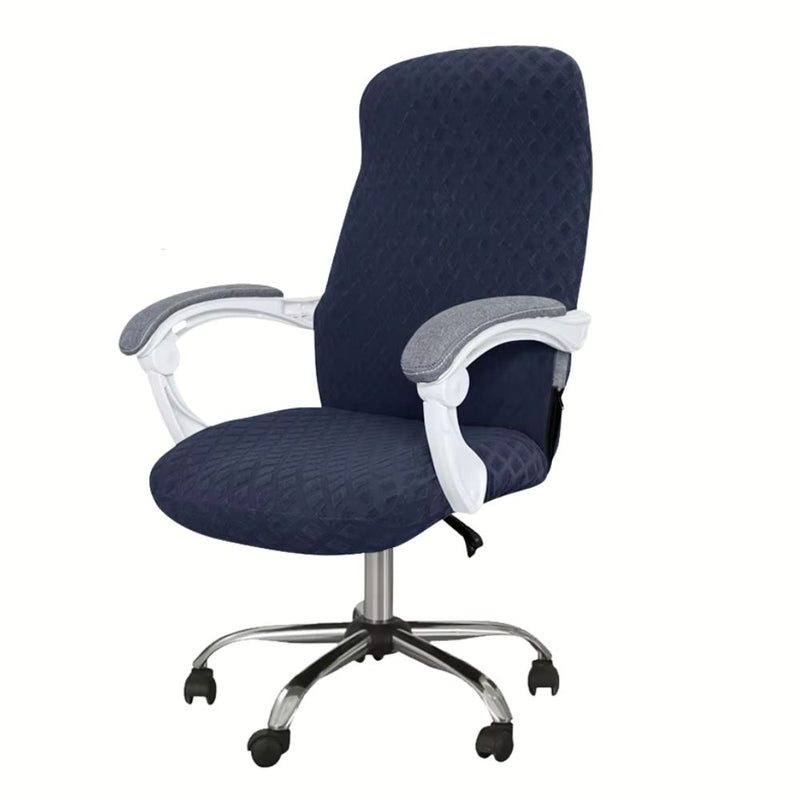 Anyseat Office Chair Cover Navy Waterproof Anti Dirt Stretchable Spandex Jacquard Slipcover