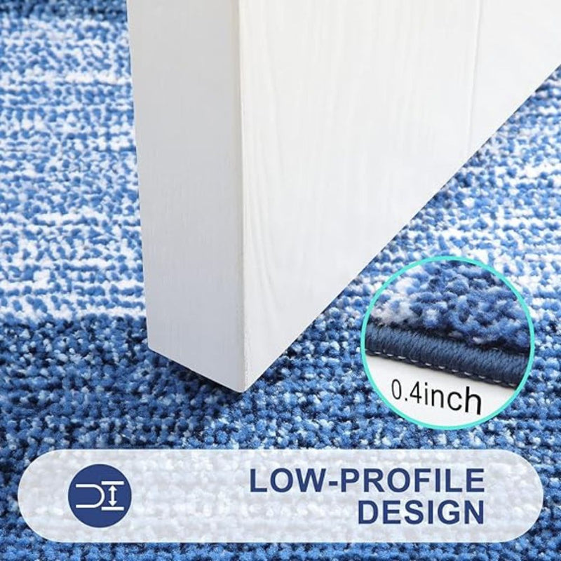 Anymat Doormat Gray Stripe Non Slip Dirt Resistant Mat For Kitchen And Bathroom