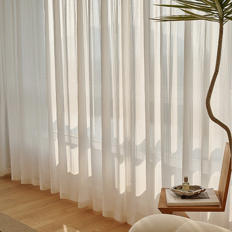Anydrape Curtain White 400cmx250cm Sheer Transparent Line Window Home Curtain