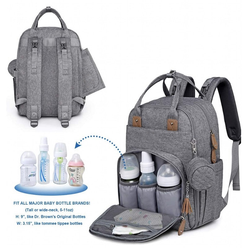Anymom Mommy Diaper Bags Black Backpack 3 Pcs Set Large Capacity Waterproof Multifunctional Maternity Bag Daddy Bag