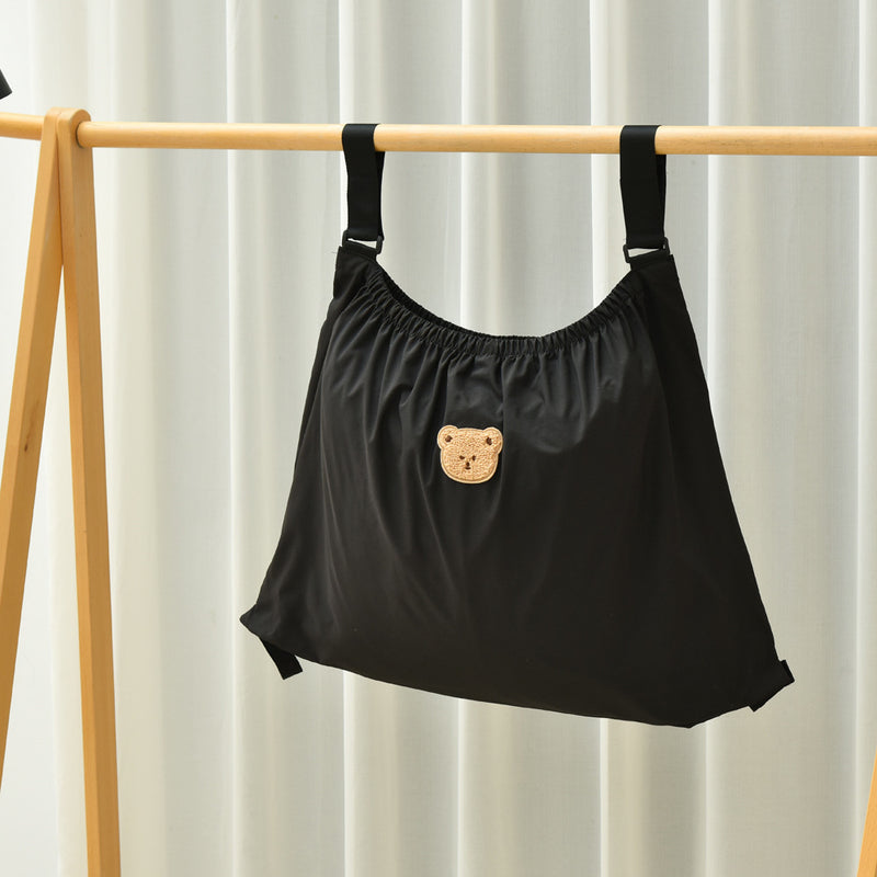 Anysort Mommy Diaper Bag Black Stroller Organizer for Baby Carriages Mommy Open Large Storage Bag