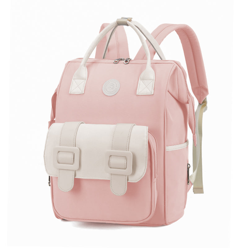 Anymom Mommy Diaper Bag Pink Backpack Maternity With Concealed Back Pocket