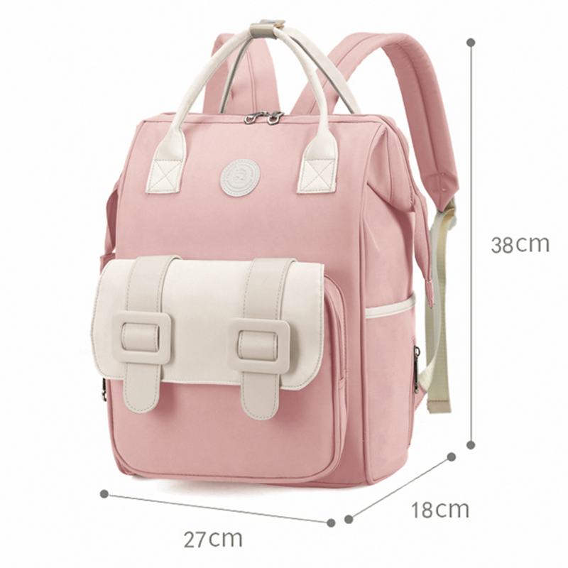 Anymom Mommy Diaper Bag Blue Backpack Maternity With Concealed Back Pocket