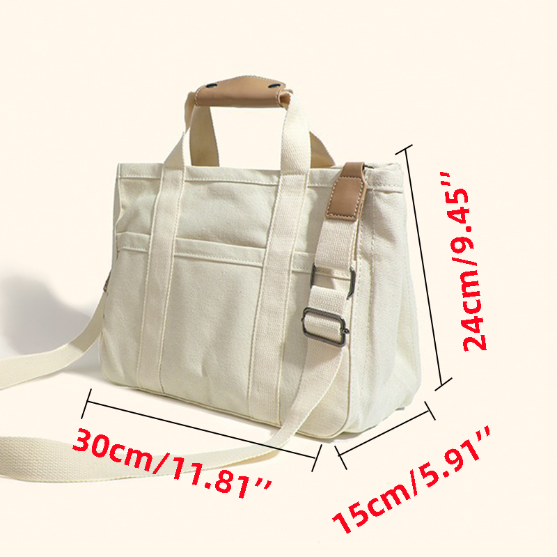 Anymom Mommy Diaper Bag Beige Nappy Handbag Waterproof Messenger Canvas Ins Style Maternity Hobos Bag for Stroller
