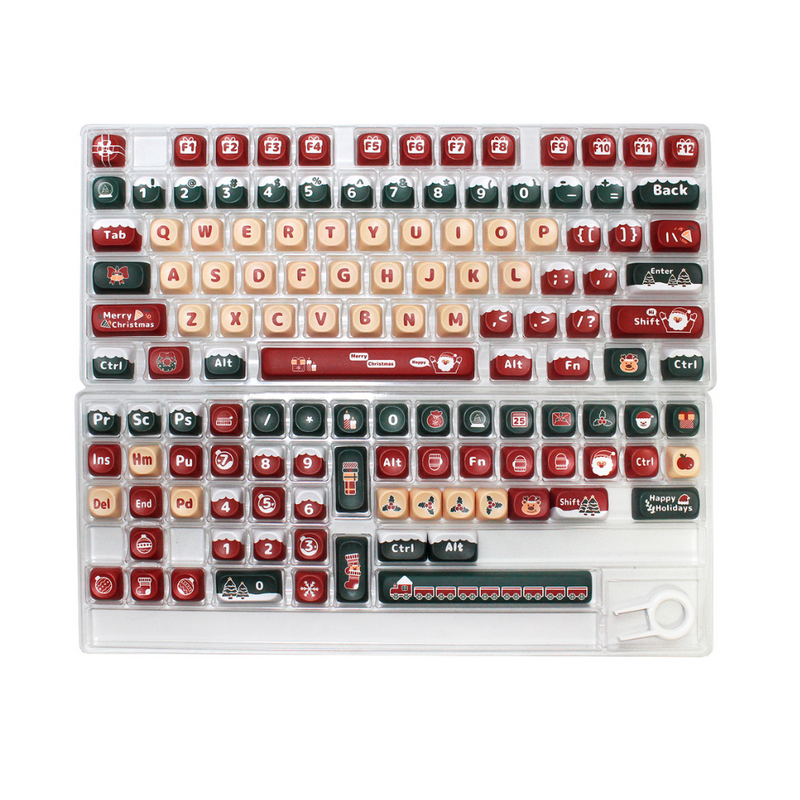 ANYMOB Keycap Keyboard Red Black 130 Keys Sublimation Switch Touch Keys
