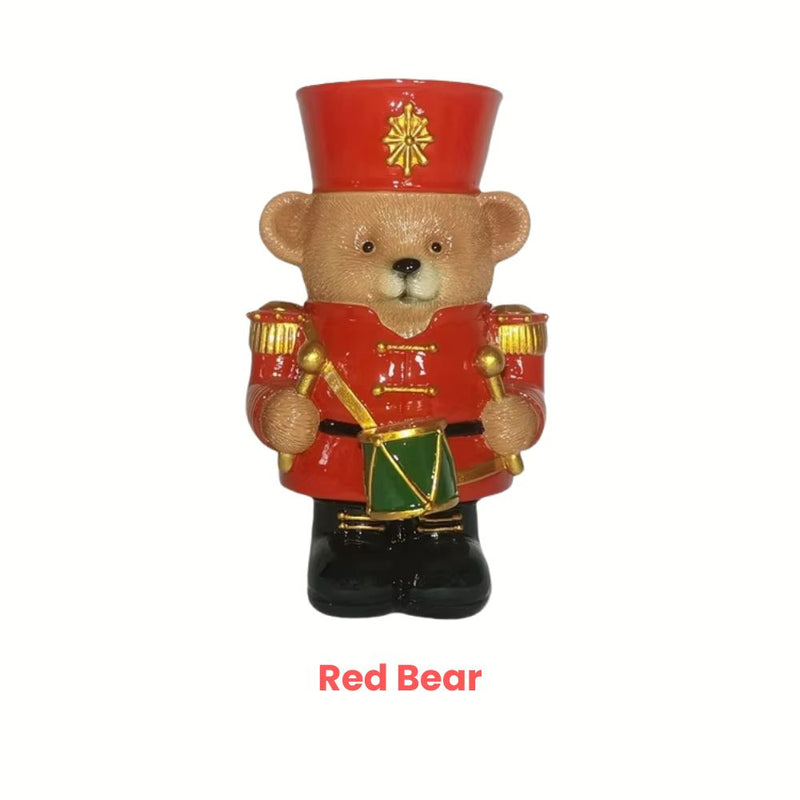 ANYDECO Candle Holder European Resin Soldier Figurine Christmas Decoration