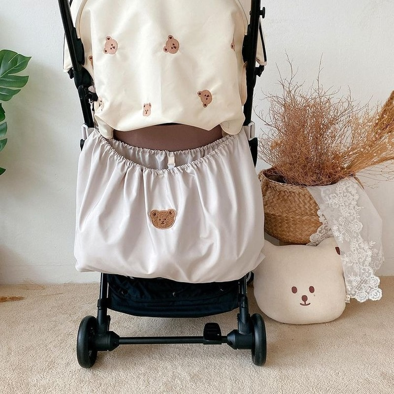 Anysort Mommy Diaper Bag White Stroller Organizer for Baby Carriages Mommy Open Large Storage Bag