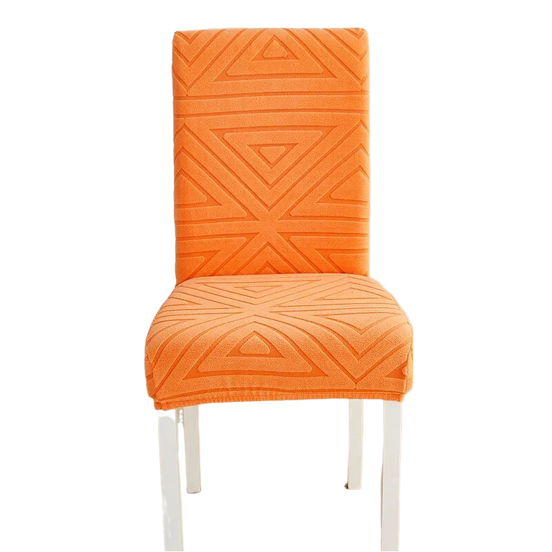 Anyseat Chair Cover Orange Triangular Design with Elastic Material for Dining Room Kitchen Wedding Hotel Banquet Restaurant