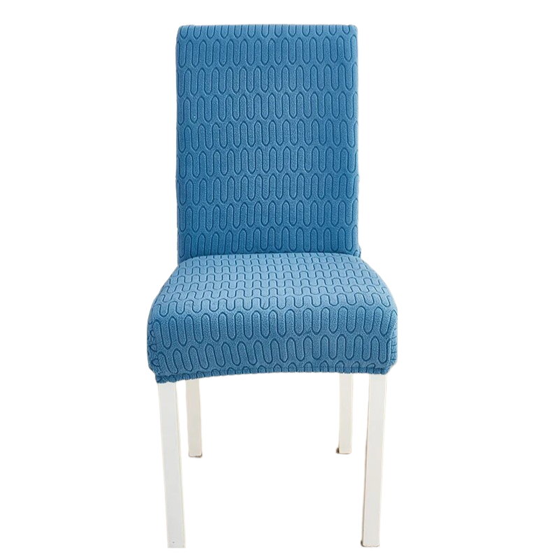 Anyseat Chair Cover Blue Wavey Lines Design with Elastic Material for Dining Room Kitchen Wedding Hotel Banquet Restaurant