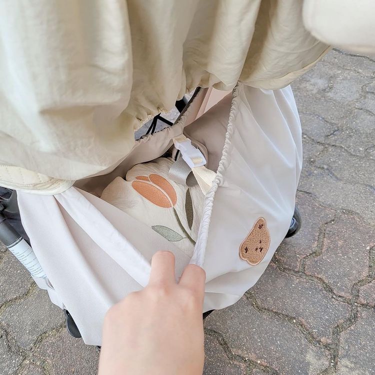 Anysort Mommy Diaper Bag White Stroller Organizer for Baby Carriages Mommy Open Large Storage Bag