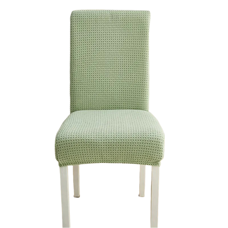 Anyseat Chair Cover Light Green Micro Knitted Design with Elastic Material for Dining Room Kitchen Wedding Hotel Banquet Restaurant