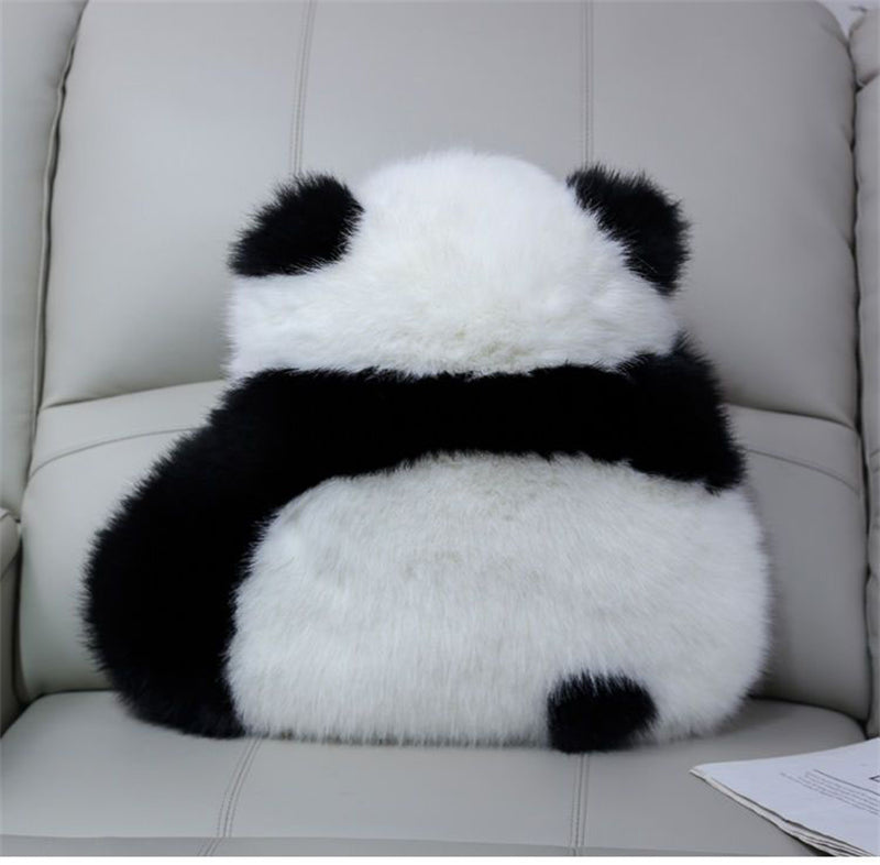 Anypillow Panda Plush Throw Pillow Cute Back View Design