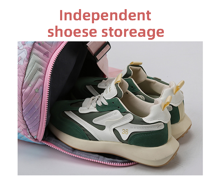 Anymom Mommy Diaper Bag Pink Unicorn Shoulder Bag with Internal Zip Pocket Waterproof Handbag for Travel and Sports