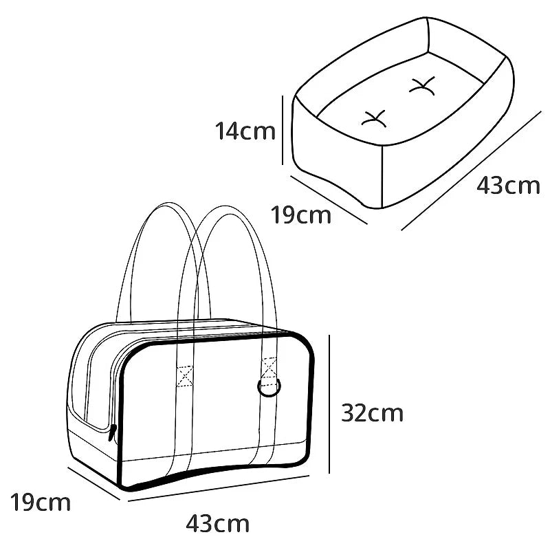 ANYWAGS Pet Carrier Blue Summer Breathable Cozy Shoulder Bag  and Hand Bag for Small Dogs Walking Poodle Yorkies Accessories