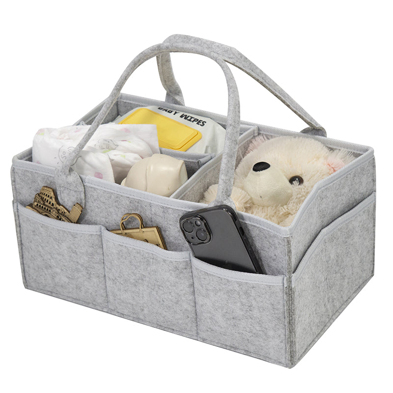 Anysort Mommy Diaper Bag Light Grey Organizer Multifunctional Newborn Things Nursery Stackers and Caddies Pouch Large Storage