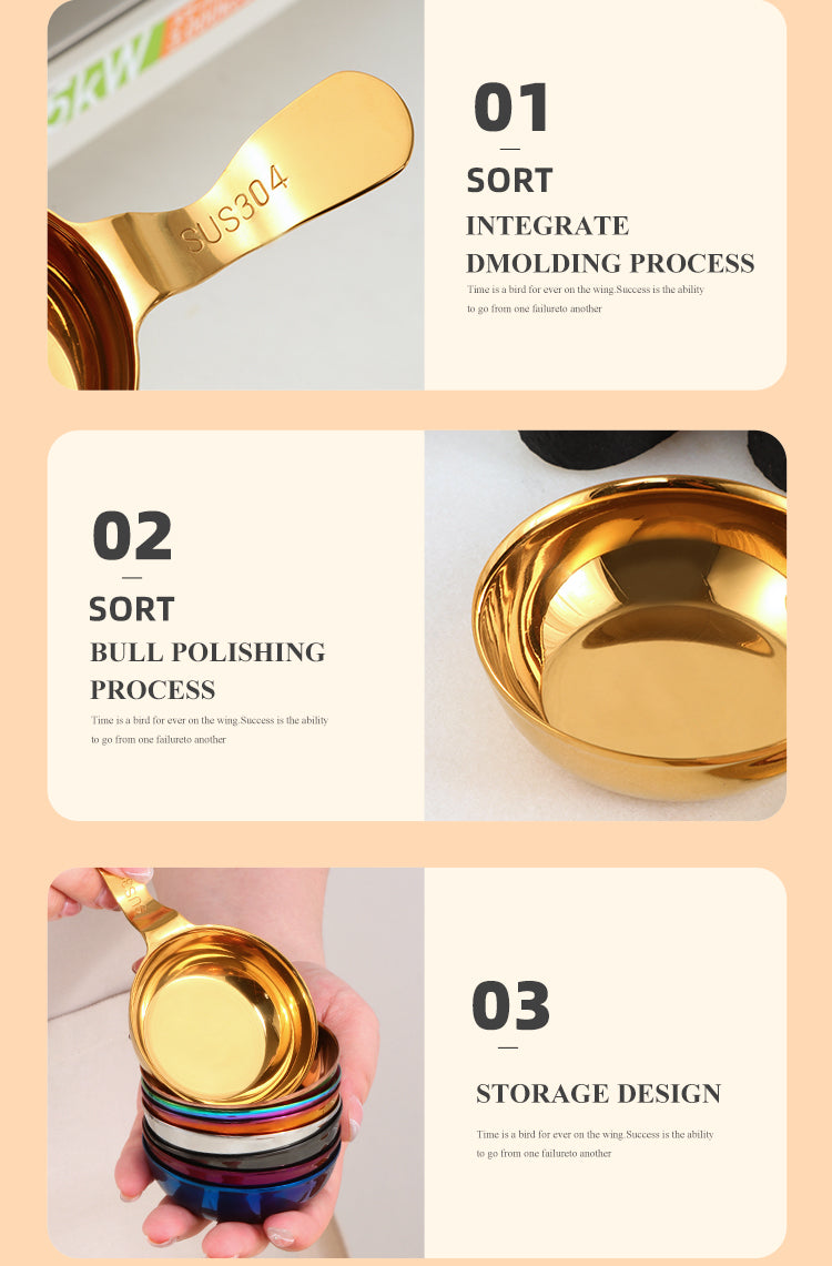 Anygleam Gold 2Pcs Kichen Stainless Steel Sauce Dish Mini Tray Dipping Bowl