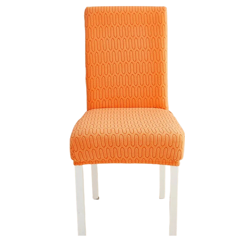 Anyseat Chair Cover Orange Wavey Lines Design with Elastic Material for Dining Room Kitchen Wedding Hotel Banquet Restaurant