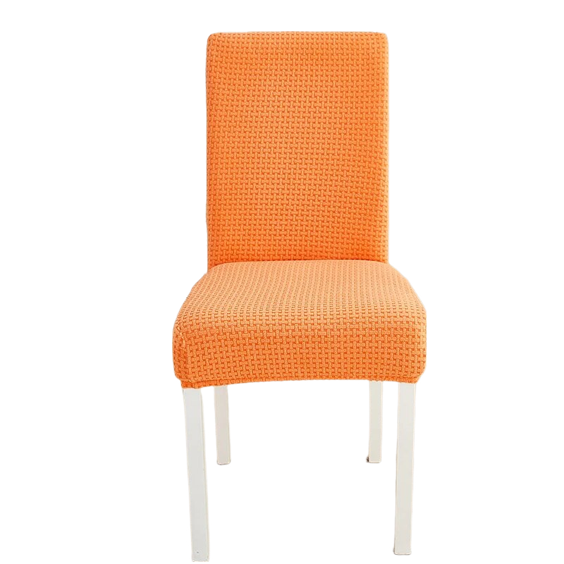 Anyseat Chair Cover Orange Micro Knitted Design with Elastic Material for Dining Room Kitchen Wedding Hotel Banquet Restaurant