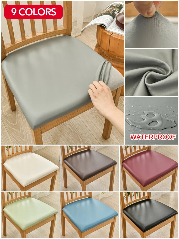 Anyseat Chair Cover Plain Coffee Stretch Seat Cover for Home Dinning Kitchen Washable Removable