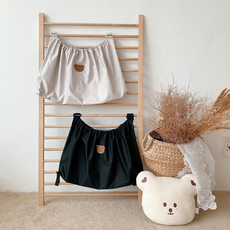 Anysort Mommy Diaper Bag Black Stroller Organizer for Baby Carriages Mommy Open Large Storage Bag