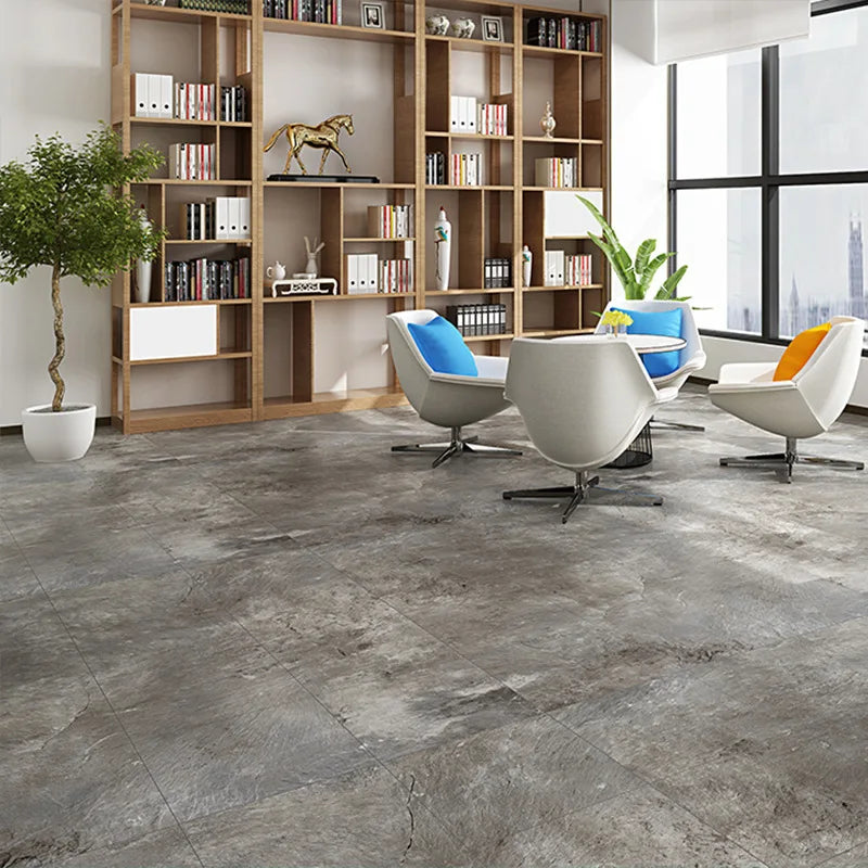 ANYHOUZ 10pcs Light Brown Vinyl Wall Tile Hairline Marble 3D Waterproof