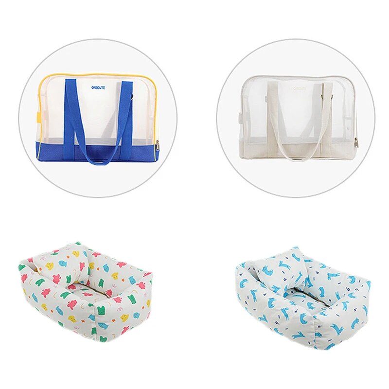 ANYWAGS Pet Carrier Blue Summer Breathable Cozy Shoulder Bag  and Hand Bag for Small Dogs Walking Poodle Yorkies Accessories