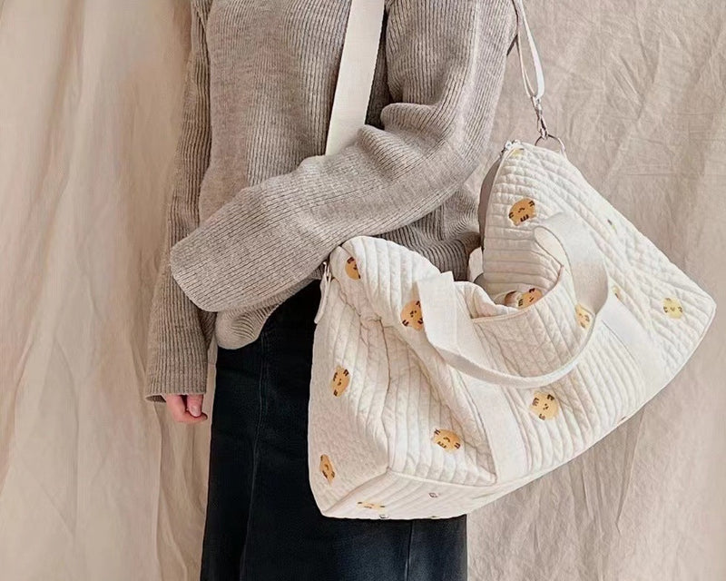Anymom Mommy Diaper Bag Bear Design Travel Handbag Adjustable and Removable Strap Ins Style Mommy Shoulder Maternity Boston Cute Bags