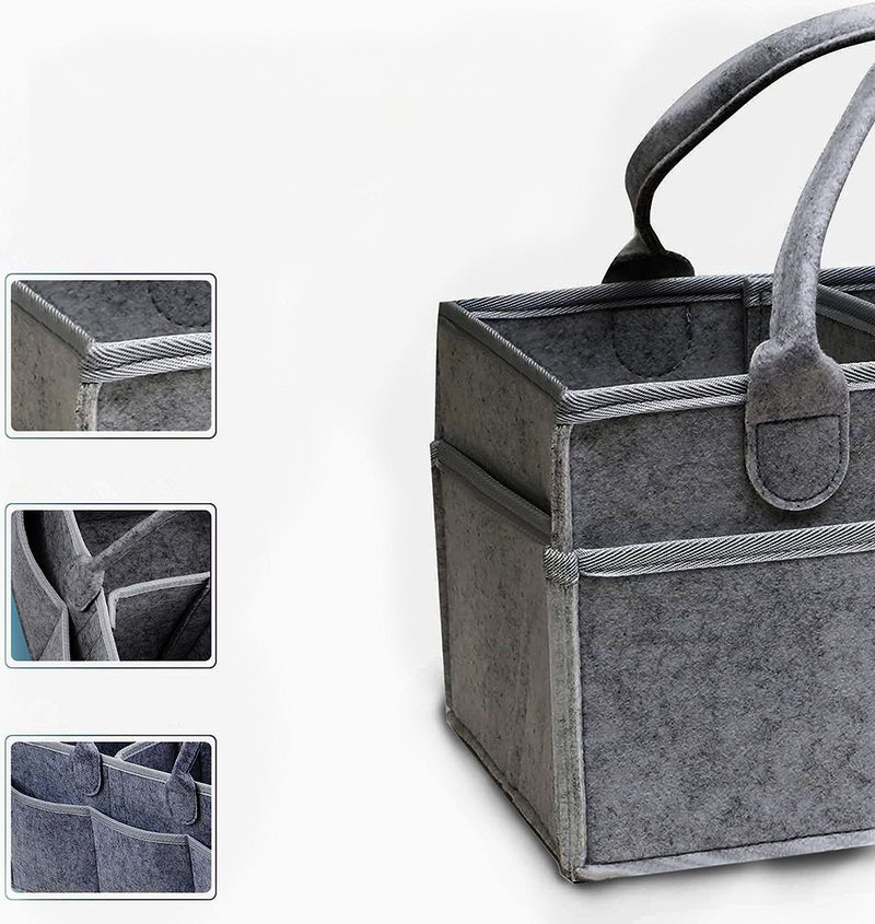 Anysort Mommy Diaper Bag Dark Grey Organizer Multifunctional Newborn Things Nursery Stackers and Caddies Pouch Large Storage