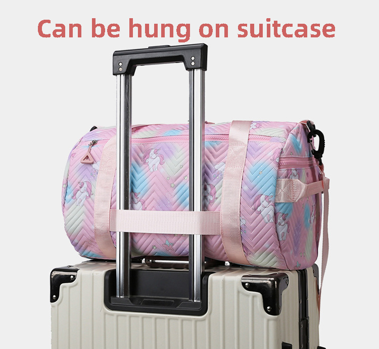 Anymom Mommy Diaper Bag Pink Unicorn Shoulder Bag with Internal Zip Pocket Waterproof Handbag for Travel and Sports