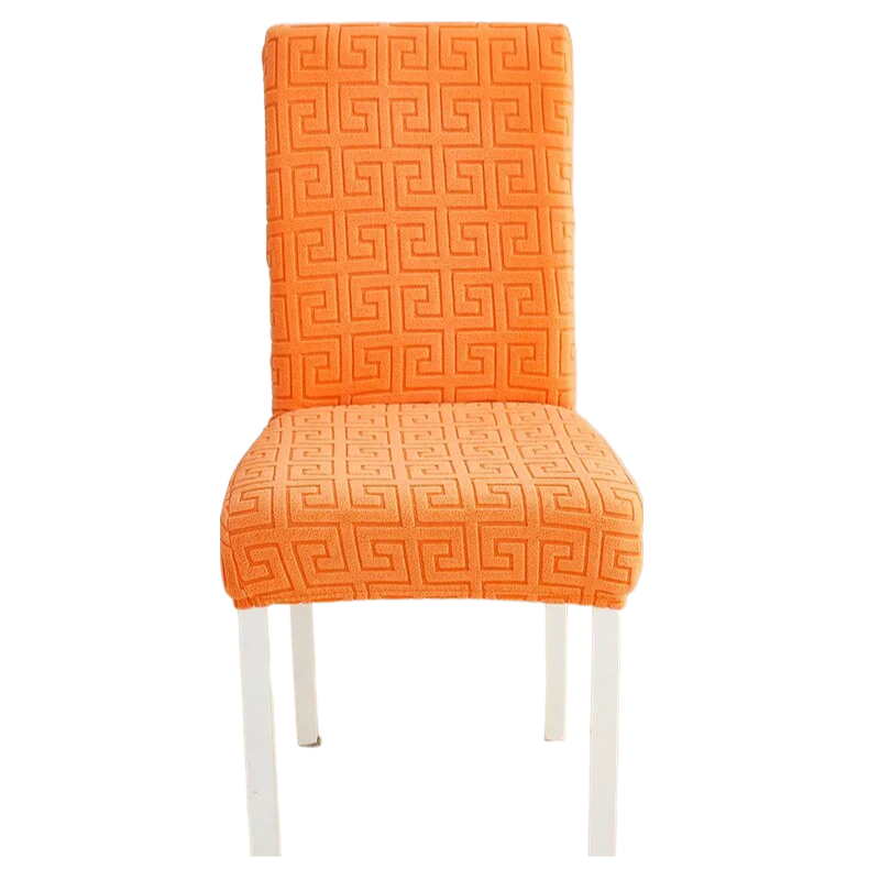 Anyseat Chair Cover Orange Square Geometric Style with Elastic Material for Dining Room Kitchen Wedding Hotel Banquet Restaurant