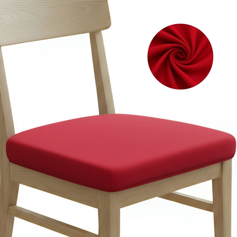 Anyseat Wine Red Plain No Print Chair Cover – Stretch Washable Removable Seat Cover for Dining & Kitchen