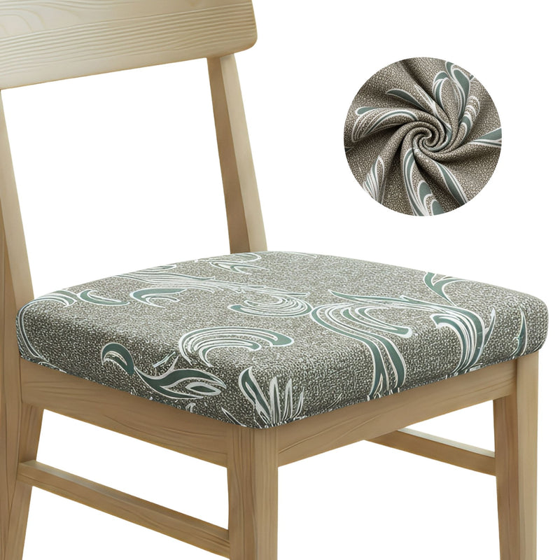 Anyseat Light Brown Random Wave Print Chair Cover – Stretch Washable Removable Seat Cover for Dining & Kitchen