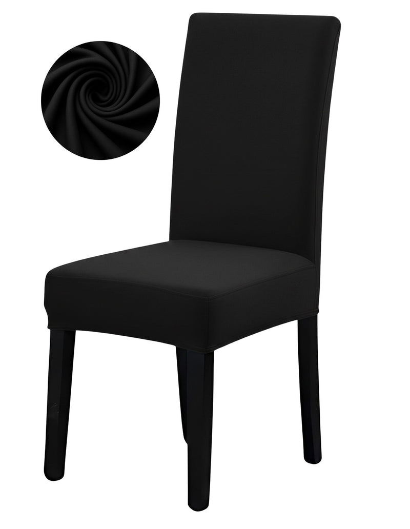 Anyseat Black Chair Cover – Waterproof Elastic Slipcover with Anti‑Dirt Protection for Dining Room, Kitchen, Wedding, Hotel, Banquet & Restaurant