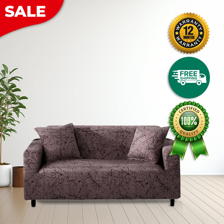 Anyseat 3 Seater Sofa Cover Chocolate Brown Style and Protection For Living Room Sofa Chair Elastic Stretchable Slipcover