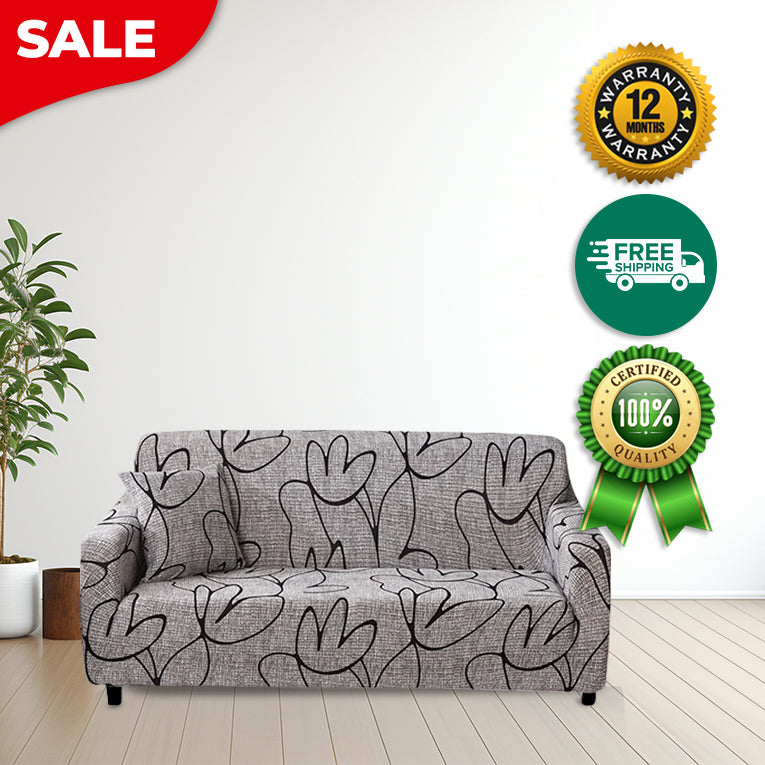 Anyseat 3 Seater Sofa Cover Light Gray Style and Protection For Living Room Sofa Chair Elastic Stretchable Slipcover