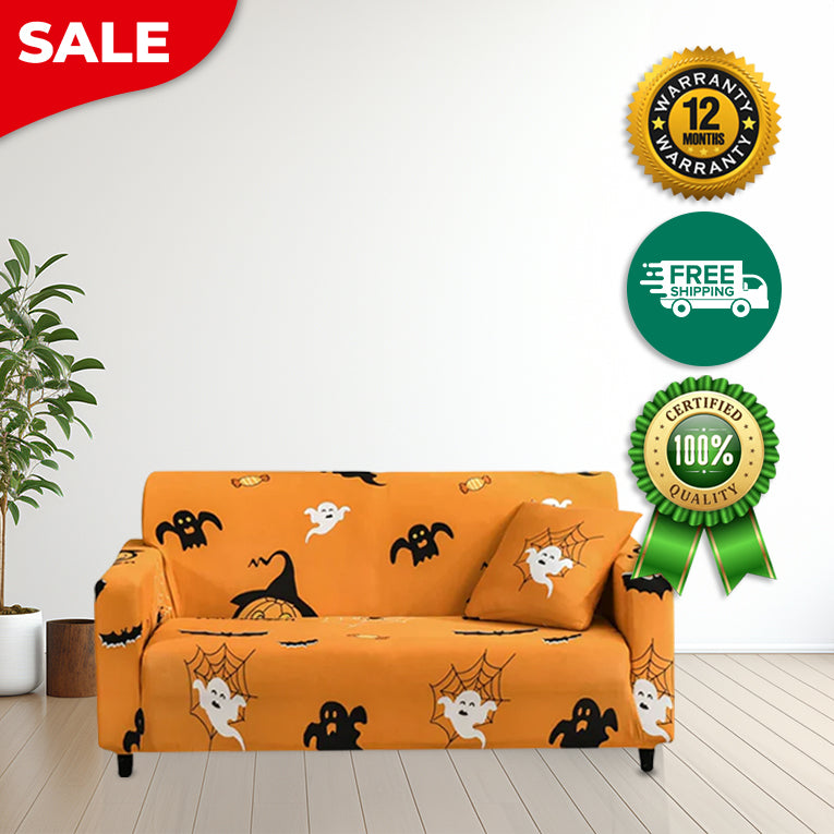Anyseat Sofa Cover Halloween Cobweb Design Non Slip Stretchable Slipcover
