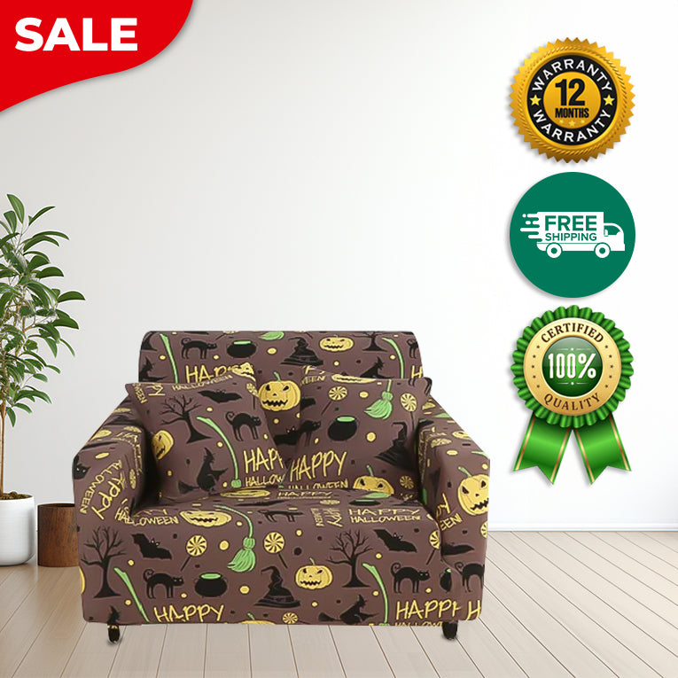 Anyseat Sofa Cover Mix Halloween Design Stretchable Non Slip Slipcover