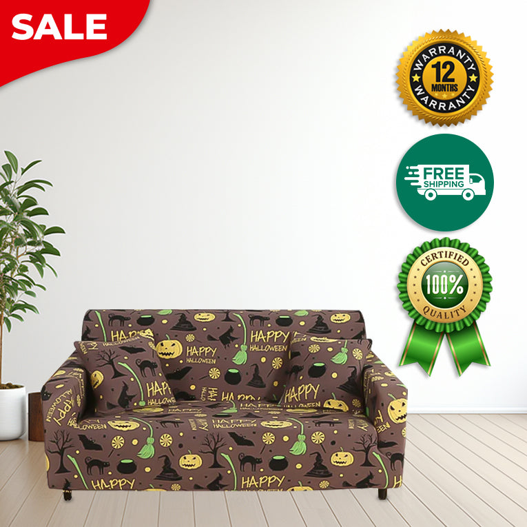 Anyseat Sofa Cover Mix Halloween Design Stretchable Non Slip Slipcover