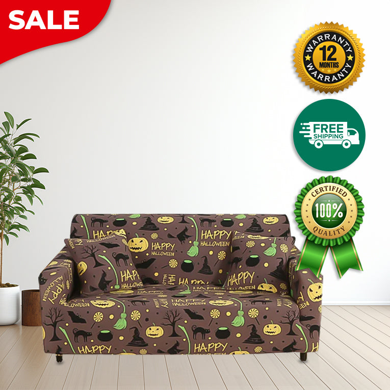 Anyseat Sofa Cover Mix Halloween Design Stretchable Non Slip Slipcover