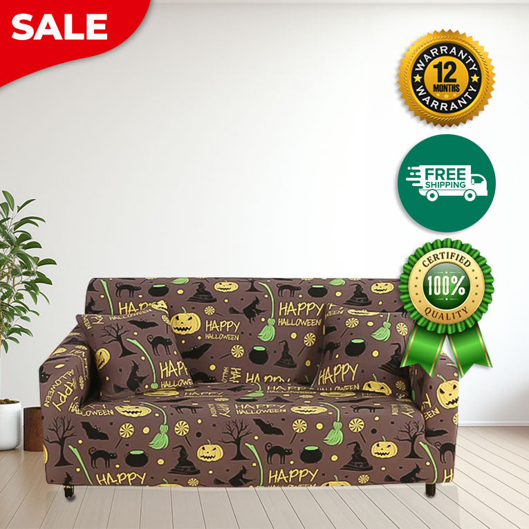 Anyseat Sofa Cover Mix Halloween Design Stretchable Non Slip Slipcover