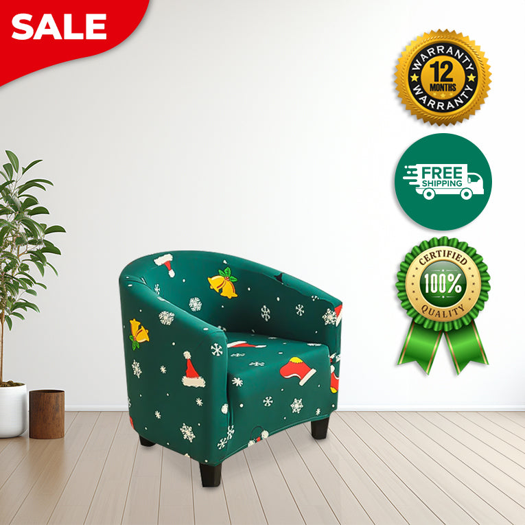 Anyseat Chair Cover Green Christmas Design Dust Proof Tub Slipcover Home Decor