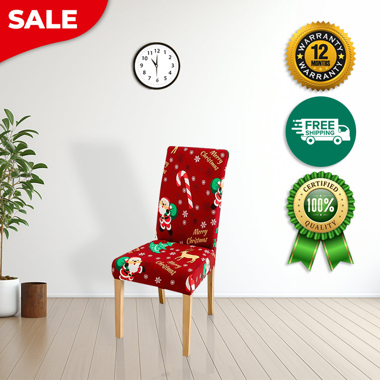 Anyseat Chair Cover Cute Santa Big Candy Design with Anti-Dirt and Elastic Material for Dining Room Kitchen Wedding Hotel Banquet Restaurant