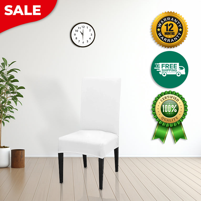 Anyseat Chair Cover White with Anti-Dirt and Waterproof Elastic Material for Dining Room Kitchen Wedding Hotel Banquet Restaurant