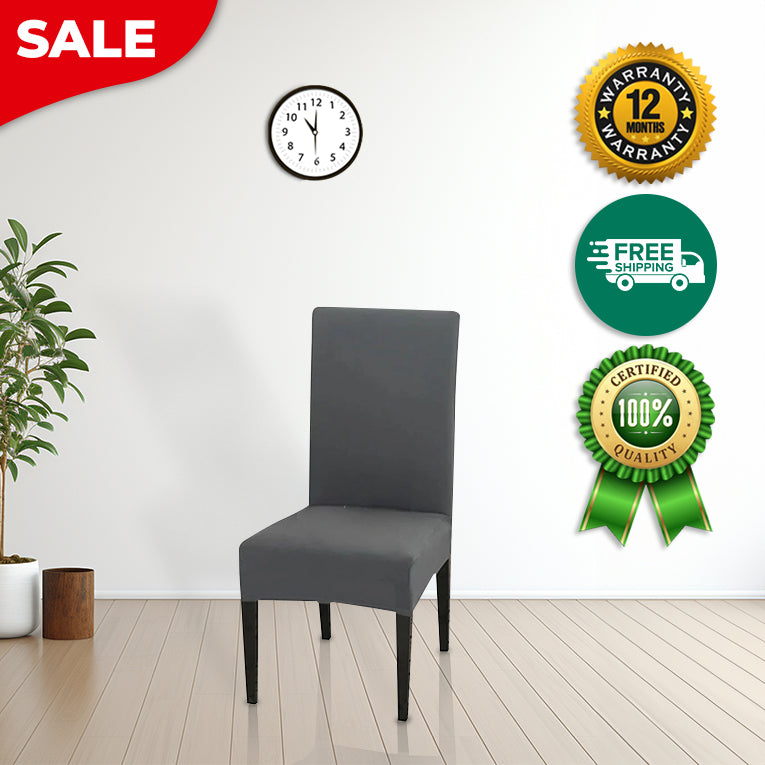 Anyseat Chair Cover Grey with Anti-Dirt and Waterproof Elastic Material for Dining Room Kitchen Wedding Hotel Banquet Restaurant